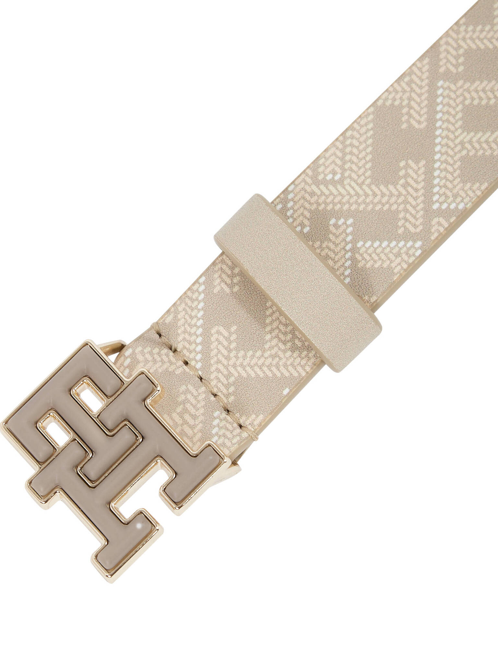 Кожаный ремень Tommy Hilfiger - бежевый(AW0AW16601)