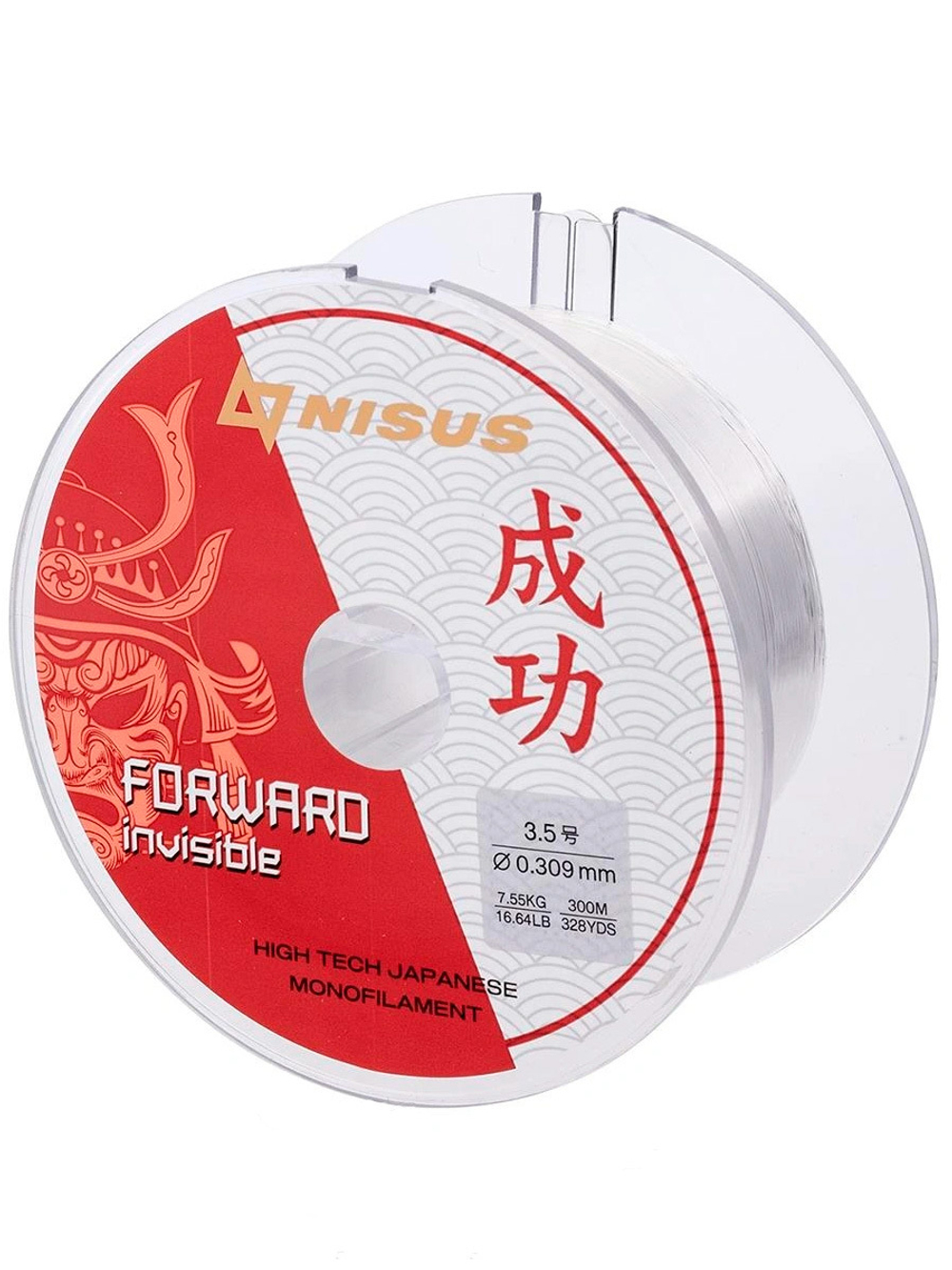 Леска для рыбалки Nisus FORWARD Invisible Nylon Transparent 0,286mm/300m (N-FI-0286-300)
