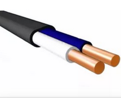 Кабель медный силовой в ПВХ изоляции ВВГнг(А)-LS 2х2,5-0,66 плоский Монэл (бухта 100) (кратно 100)