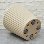 Горшок цветочный Sand 15,8л d320мм с дренажной вставкой, на колесиках, молочный шоколад