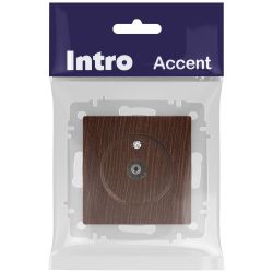 Розетка Intro Accent 6-301-10 TV одиночная, IP20, СУ, венге | Intro
