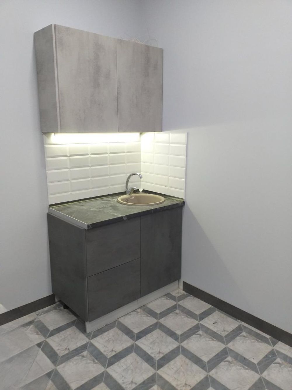 Модульная кухня "Фиджи" Бетон