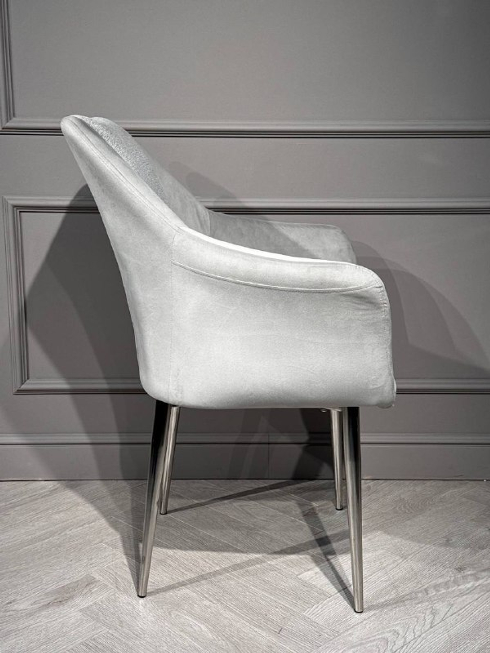 Стул обеденный Ist Casa Лючия, серый, хром