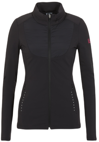 Женская теннисная куртка EA7 Woman Jersey Bomber Jacket - черный