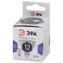 Лампа светодиодная ЭРА STD LED MR16-12W-860-GU5.3 12Вт софит холодный дневной свет GU5.3 | Лампы cветодиодные Точечные (Софиты) (MR, PAR)