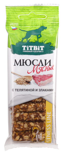 TITBIT для собак мюсли Fitness с телятиной и злаками