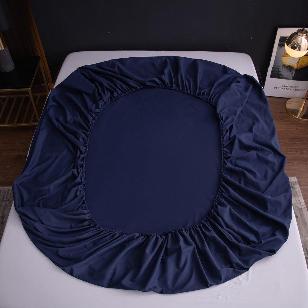 КПБ Однотонный Сатин на резинке CSR021, 2 спальный, наволочки 50-70 2 шт, простынь 160*200*35