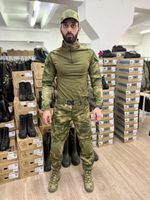 Тактический камуфляжный костюм G2 с наколенниками и налокотниками / мох