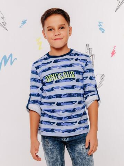 Футболка для мальчика дл. рукав 00840_BAT голубой р.122, 1 шт.