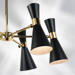 816067 Люстра DUMO 6х40W E14 ЧЕРНЫЙ МАТОВЫЙ/ЗОЛОТО