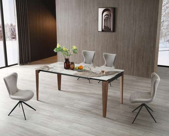 Крутящийся стул Bavel серо-бежевый