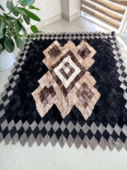 Покрывало меховое ковер из шкуры овчины