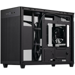 Корпус ASUS Prime AP201 Tempered Glass MicroATX Case Black - stylish 33-liter MicroATX case with tool-free side panels, with support for 360 mm coolers, graphics cards up to 338 mm long, and standard ATX PSUs