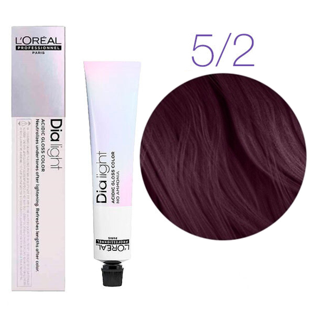 L'Oreal Professionnel Dia Light 5.2 Светлый шатен перламутровый 50мл