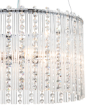 Подвесной светильник 6x60Вт E14,  металл/стекло/хрусталь, хром