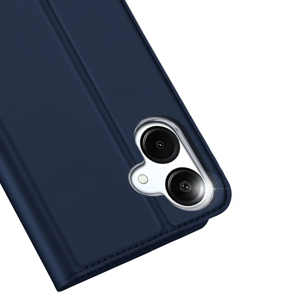 Чехол книжка из PU кожи синего цвета от Dux Ducis для Samsung Galaxy A07 4G, серия Skin Pro Series Case