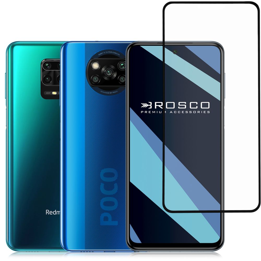 Защитное стекло ROSCO для Xiaomi Redmi Note 9 Pro;Xiaomi Redmi Note 9S оптом (арт. XM-RN9S-FSP-GLASS-BLACK)