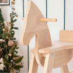 Конь качалка декоративный 86х48, Тадео, массив березы, в натуральной отделке, Dipriz