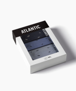 Мужские трусы шорты Atlantic, набор из 3 шт., хлопок, деним + темно-синие + темно-серые, 3MH-227