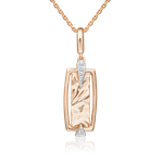 Подвеска «Впечатление» из комбинированного золота с натуральными топазами white