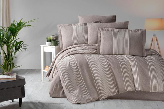 Постельное белье Grazie Home RODA бежевый ранфорс deluxe TIVOLYO HOME Турция