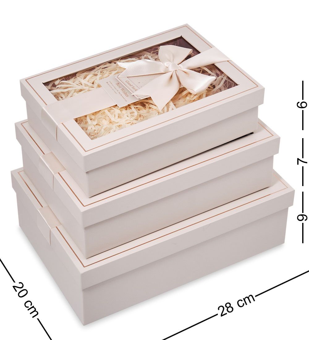 WF-172-A Набор коробок из 3 шт, пудровый