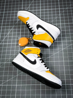 AIR JORDAN 1 MID PERFORATED WHITE/BLACK-UNIVERSITY GOLD