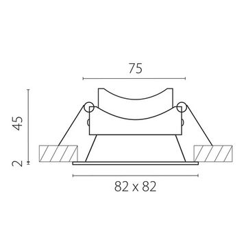 Рамка термостойкая (светильник) PVC д/крепления LED источника света в подвесном потолке 012927 черный Piano Lightstar
