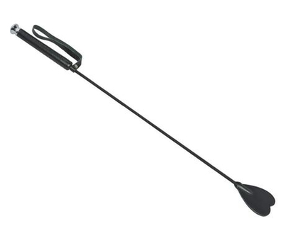 Чёрный стек с шлепком-сердечком - 60 см.