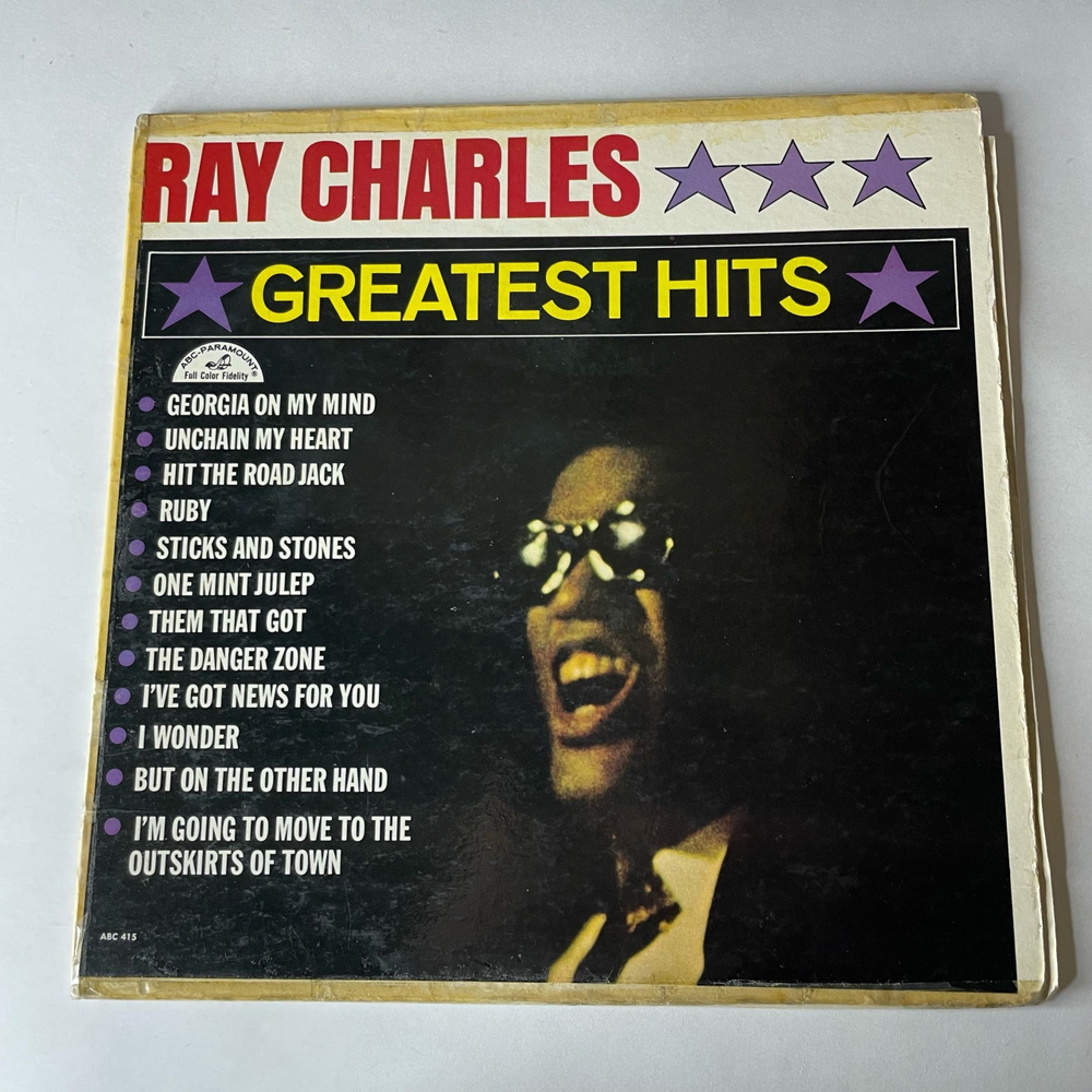 Винтажная виниловая пластинка LP Ray Charles Greatest Hits (USA 1962) Hit The Road Jack