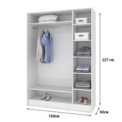 Шкаф-купе Браун Б661, 2270х1600х600 ЛДСП, MODERN, г. Ижевск