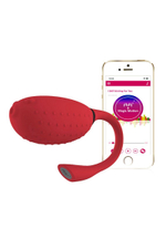 Красное виброяйцо в форме рыбки MAGIC FUGU (Цвет: красный)