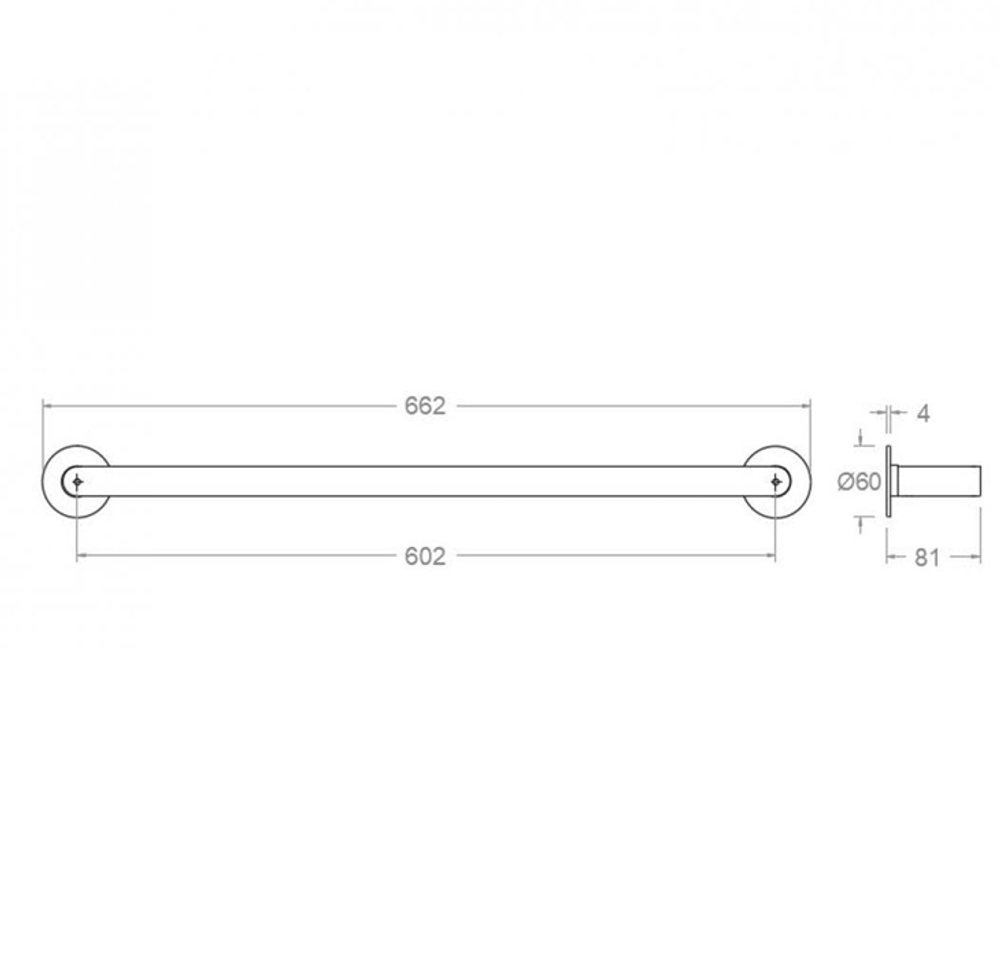 Вешало для полотенец 627мм RAMON SOLER TOAL02IC нержавеющая сталь