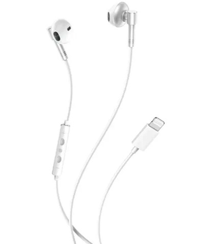 Проводные наушники XO EP61 Lightning (белые)