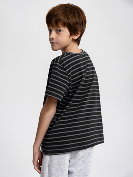 Футболка базовая Mjölk Anthracite Stripes