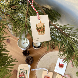 набор новогодних бирок (4 шт)