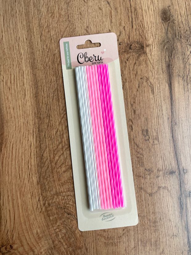 Свечи Коктейльные, Ассорти для девочки, 0,26*17 см, 24 шт.