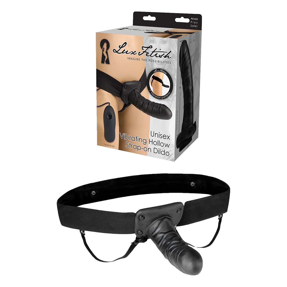 Вибрирующий полый страпон UNISEX VIBRATING HOLLOW