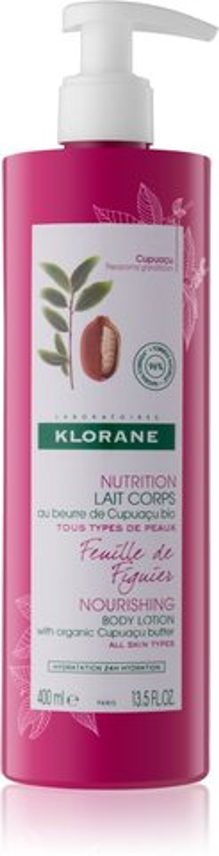 Klorane Cupuaçu Bio Feuille de Figuier - питательное молочко для тела /   400  ml  / GTIN 3282770113426