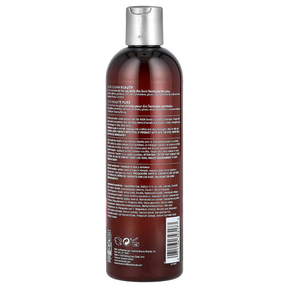 Hask Beauty, Keratin Protein, разглаживающий шампунь, 355 мл (12 жидк. унц.)