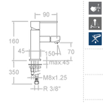 Смеситель для биде KUATRO NK 4903