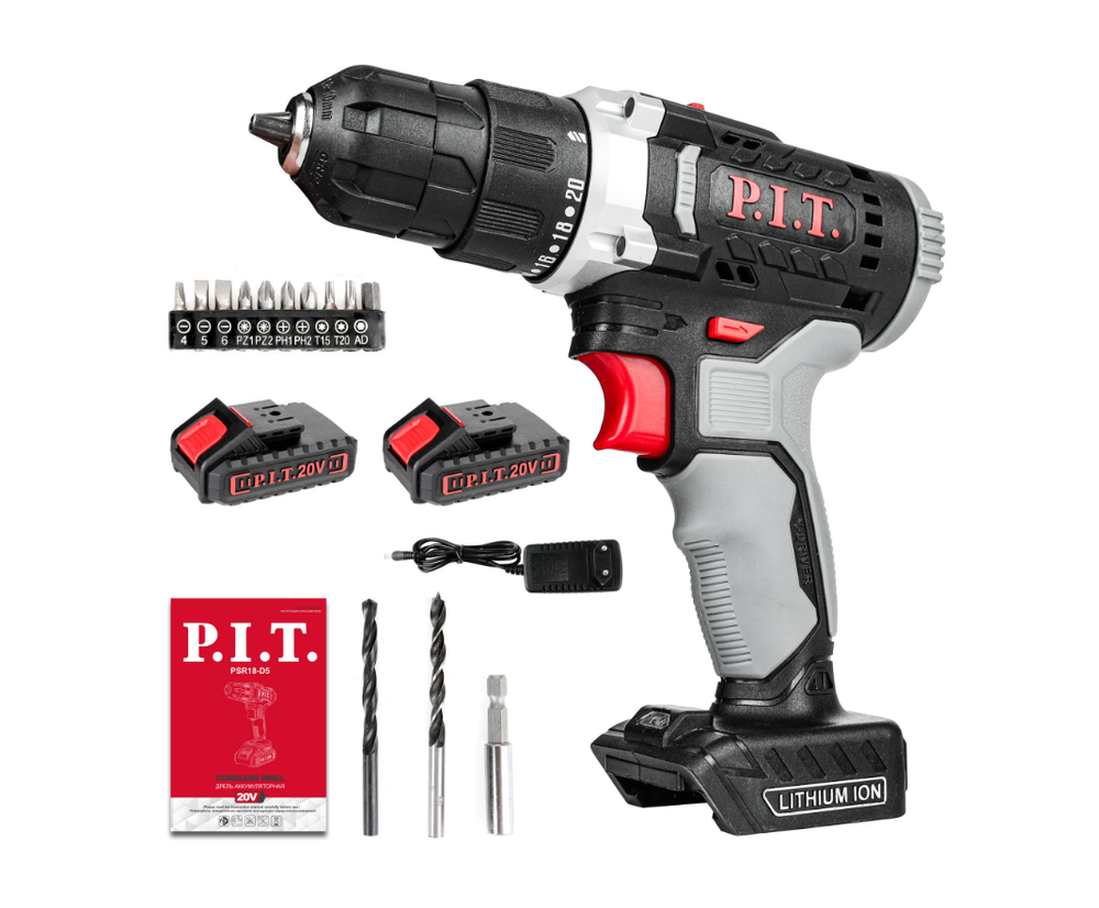 Дрель аккумуляторная P.I.T. PSR18-D5