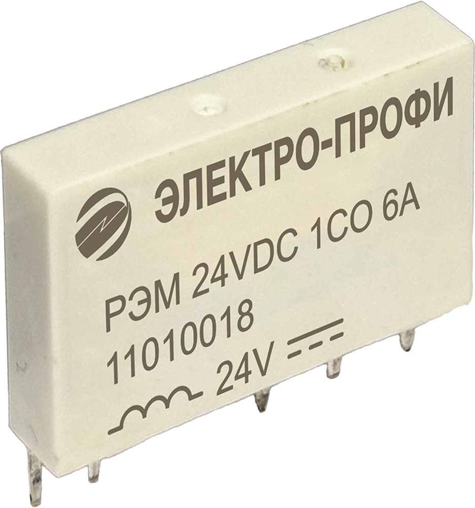 Реле электромеханическое, втычное, 24V, 1CO, 6A, 11010018 РЭМ