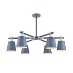 8098/6C MODERNI LN25 271 синий/синий металл, дерево/металл Люстра потолочная Е27 6*60W 220V ROSALINA