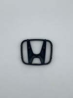 Эмблема на руль Honda / Наклейка на руль Хонда (черная) 52 mm