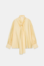 Рубашка из атласа с завязками ZW COLLECTION - ZARA
