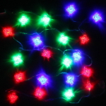 Гирлянда для дома 2,5м 12 ламп LED с насадками АНГЕЛ, прозрач.пров. авторежим.,IP-20, RG/RB