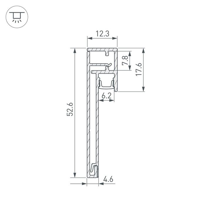 Профиль Arlight Plintus-H54B-2000 Anod 046387