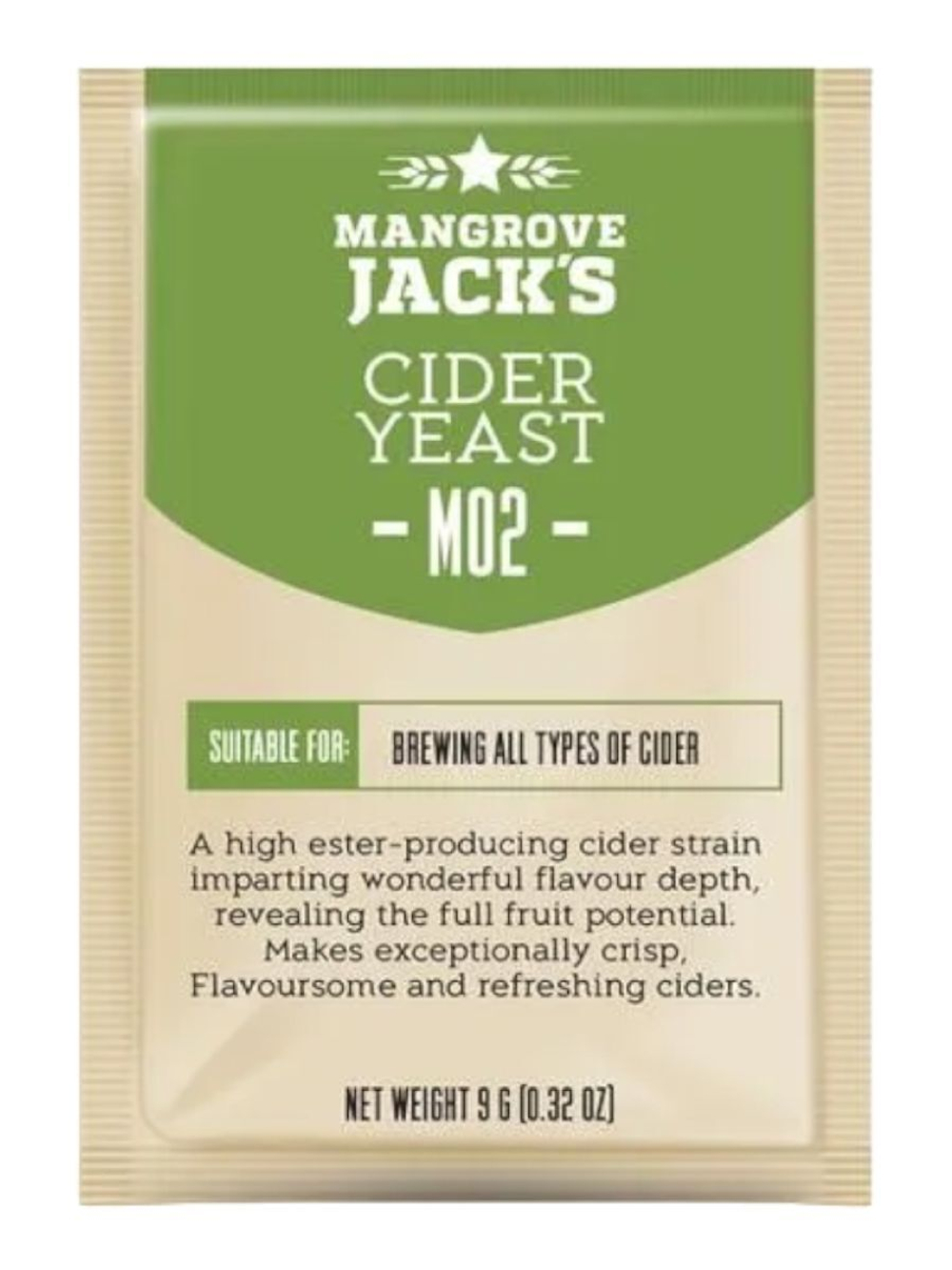 Дрожжи для сидра Mangrove Jack's "Cider M02", 9 г x 1 шт.