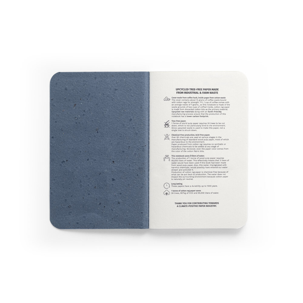COFFEEPAD SOFT. Блокнот А6 с гибкой обложкой из отходов кофейной шелухи (66%)